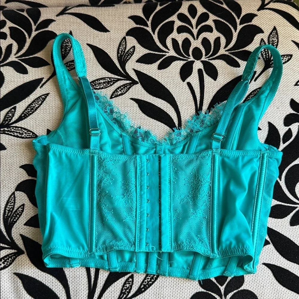 Victorias Secret Lace-Up Capri Sea Corset Top